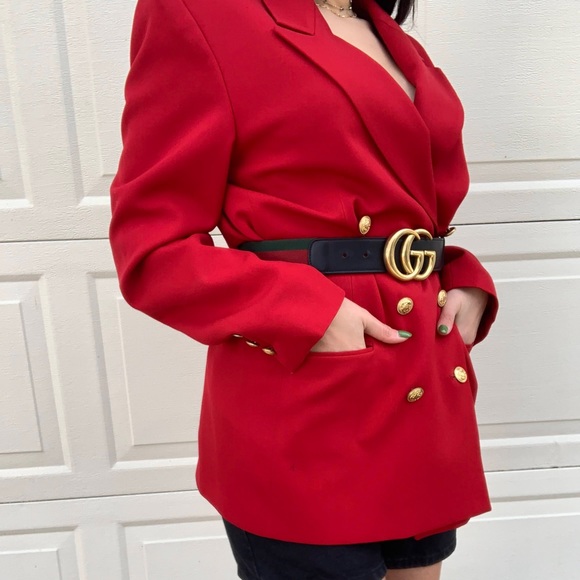 Vintage Red Blazer - Picture 3 of 6